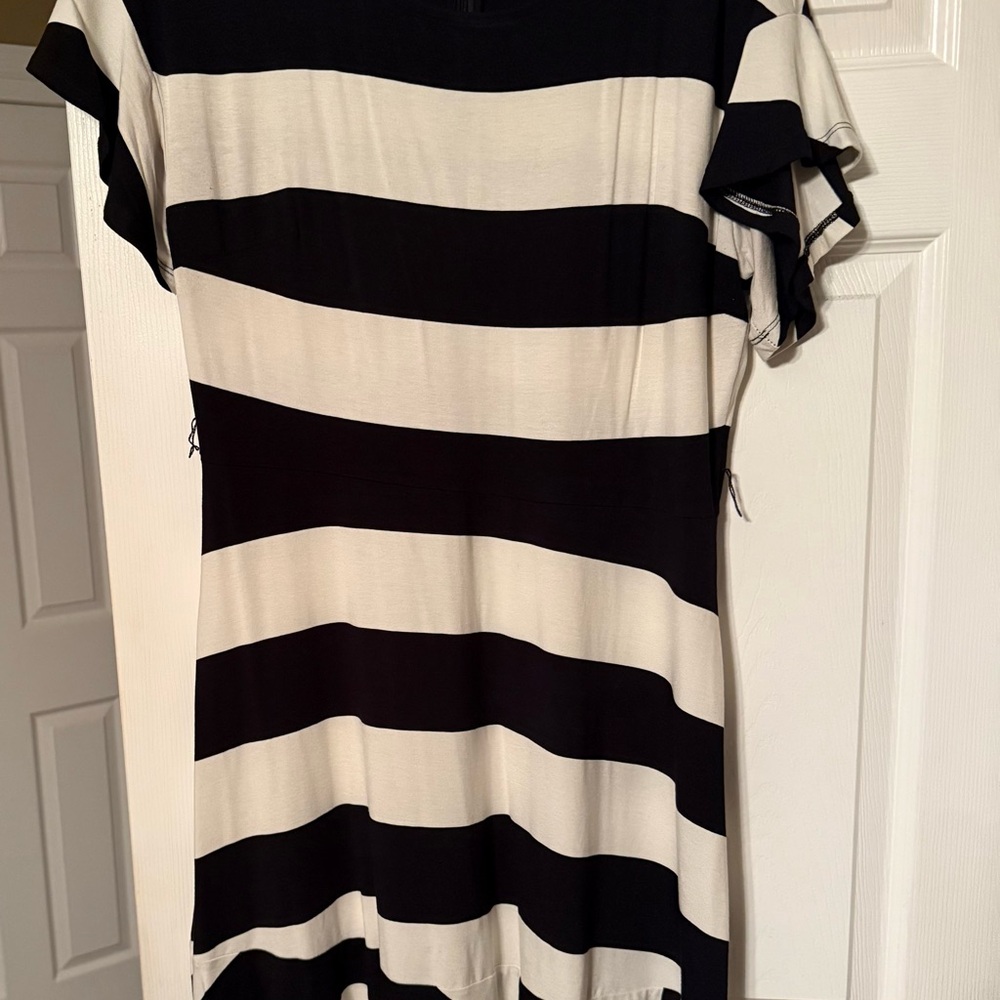 Black and White Striped Dress